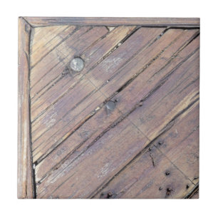 Weathered Wood Rough Textured Deck Tile