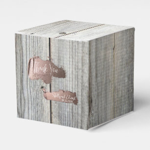 Weathered Wood Rustic Wedding Favour Box