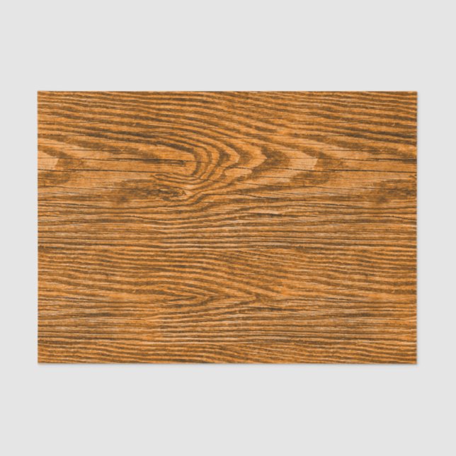 Weathered Wood Texture Pumpkin Colour Tissue Paper (Front)