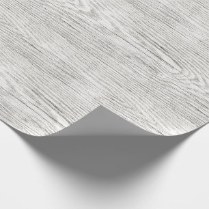 Weathered Wood Texture White Wrapping Paper
