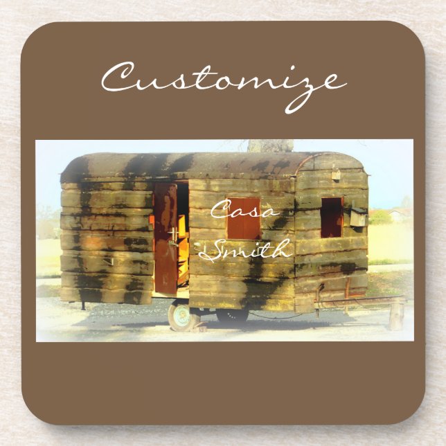Weathered wood travel trailer Thunder_Cove Coaster (Front)