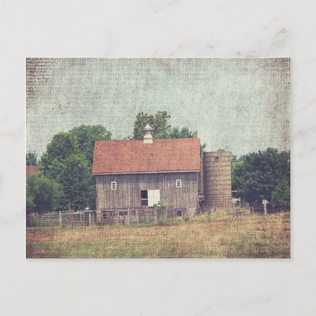 Weathered Wooden Barn Postcard (Front)