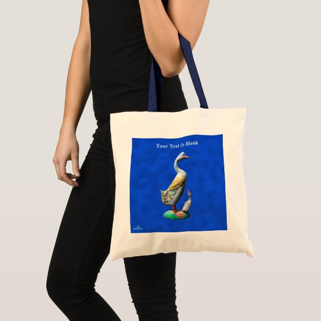 Weathered Wooden Duck Tote Bag (Front (Product))
