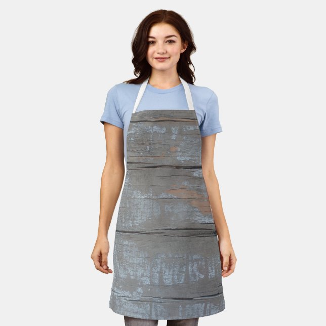weathered wooden planks apron (Worn)