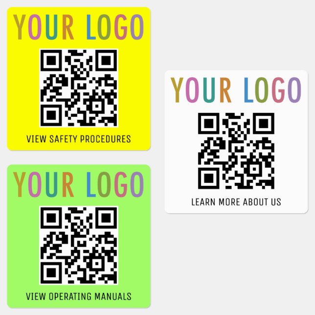 Weatherproof QR Code Labels for Construction Logo (Group)