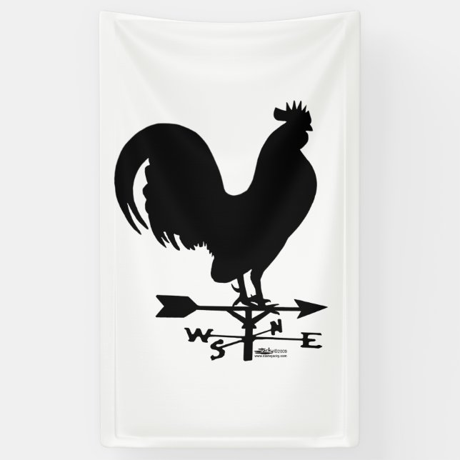 Weathervane Rooster Banner (Vertical)