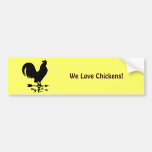 Weathervane Rooster Bumper Sticker
