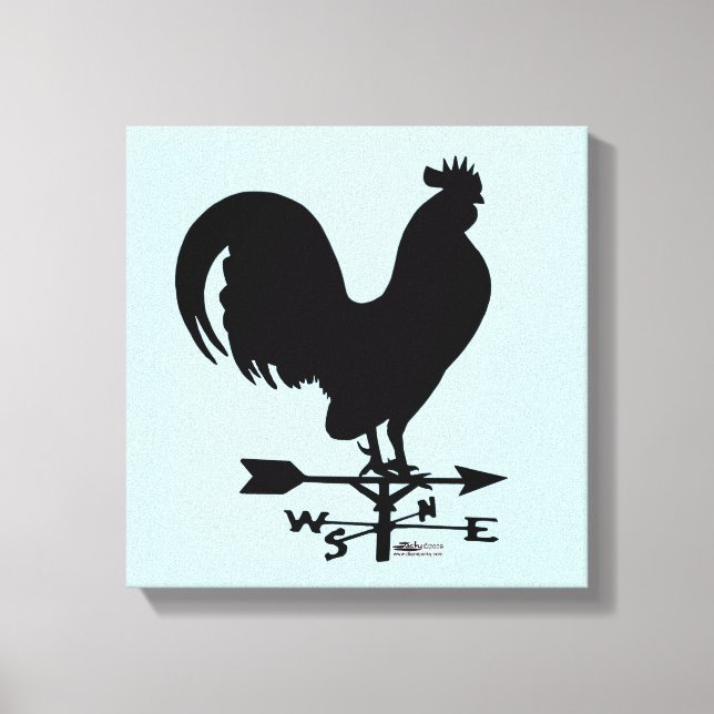 Weathervane Rooster Canvas Print (Front)