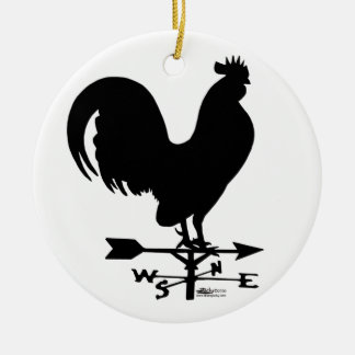 Weathervane Rooster Ceramic Tree Decoration