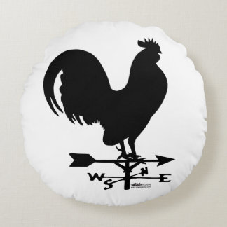 Weathervane Rooster Round Cushion