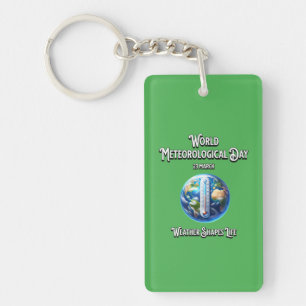 Weathr Shapes Life. World Meteorological Day. Key Ring