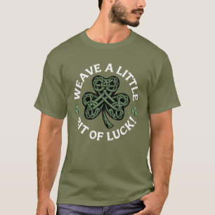 Weave a Little Bit of Luck - Celtic Knot Shamrock T-Shirt