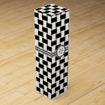 Weave - Black and Ivory on Grey Wine Box<br><div class="desc">Weave in Black and Light Ivory (off white) on a grey background. Other colorways available.</div>