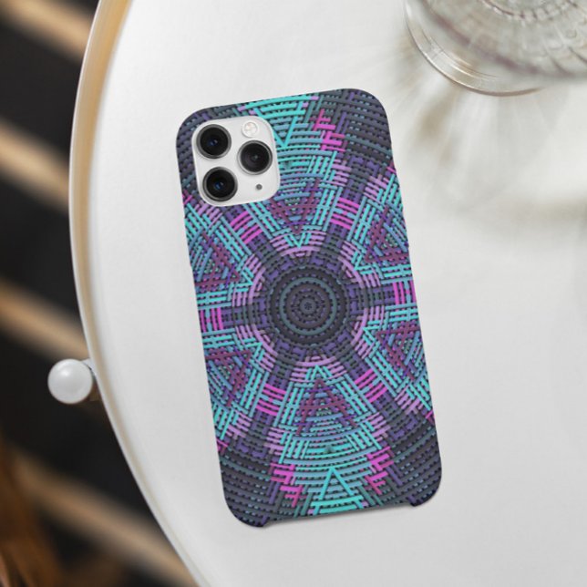 Weave Mandala Blue Pink and Purple Case-Mate iPhone Case (Creator Uploaded)