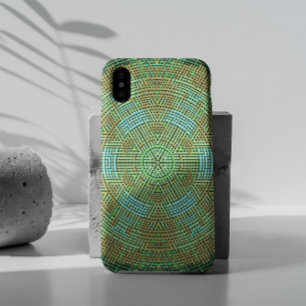 Weave Mandala Green and Orange Case-Mate iPhone Case