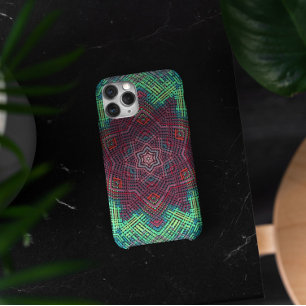 Weave Mandala Green Blue and Red Case-Mate iPhone Case