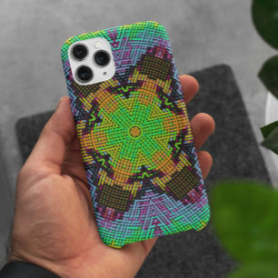 Weave Mandala Green Orange and Purple Case-Mate iPhone Case