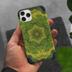 Weave Mandala Green Yellow and Black Case-Mate iPhone Case