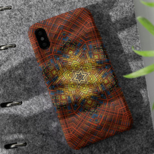 Weave Mandala Orange Yellow and Blue Case-Mate iPhone Case