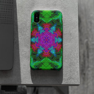 Weave Mandala Pink Blue and Green Case-Mate iPhone Case