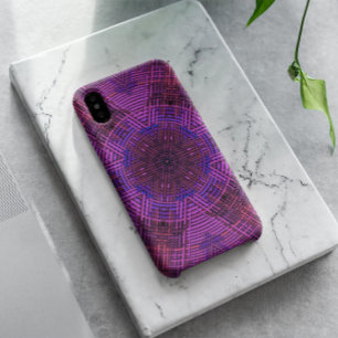 Weave Mandala Pink Purple and Blue Case-Mate iPhone Case