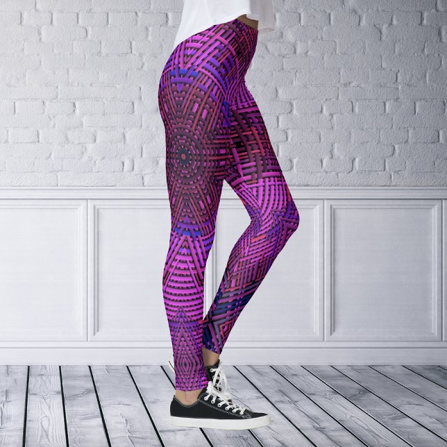 Weave Mandala Pink Purple and Blue Leggings (Creator Uploaded)