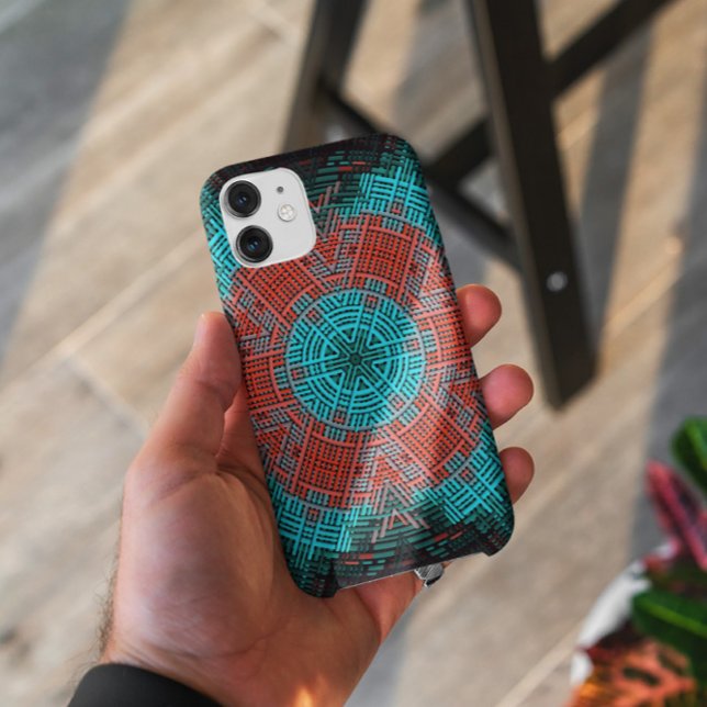 Weave Mandala Red and Blue Case-Mate iPhone Case (Creator Uploaded)