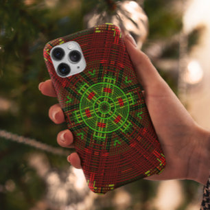 Weave Mandala Red and Green Case-Mate iPhone Case