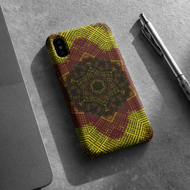Weave Mandala Yellow and Orange Case-Mate iPhone Case (Creator Uploaded)