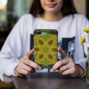 Weave Mandala Yellow Green and Orange Case-Mate iPhone Case
