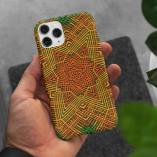 Weave Mandala Yellow Orange and Green Case-Mate iPhone Case