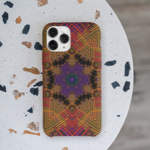 Weave Mandala Yellow Orange and Purple Case-Mate iPhone Case