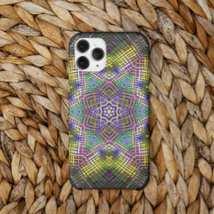 Weave Mandala Yellow Pink and Green Case-Mate iPhone Case