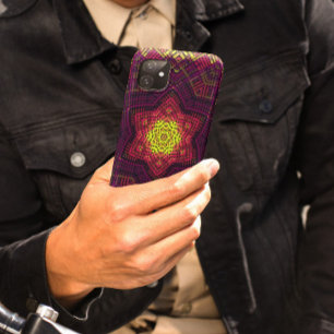 Weave Mandala Yellow Pink and Purple Case-Mate iPhone Case