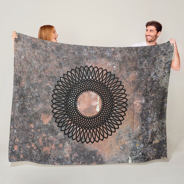 Weave Pattern, Talking Canyons, New Mexico Fleece Blanket (In Situ)