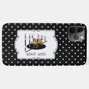 Weave Woes - agility funny stuck dog oops Case-Mate iPhone Case