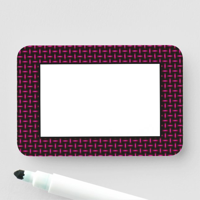 Weaved Pattern on Black Customisable Name Tag (In Situ)