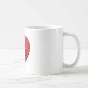 Weaved Red Heart Coffee Mug