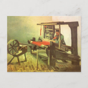 Weaver Facing Left Spinning Wheel Vincent van Gogh Postcard