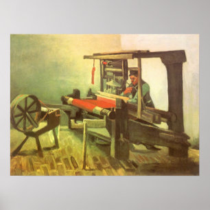Weaver Facing Left Spinning Wheel Vincent van Gogh Poster