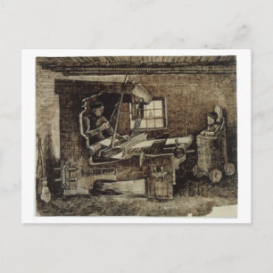 Weaver with Baby in High Chair Van Gogh Fine Art Postcard