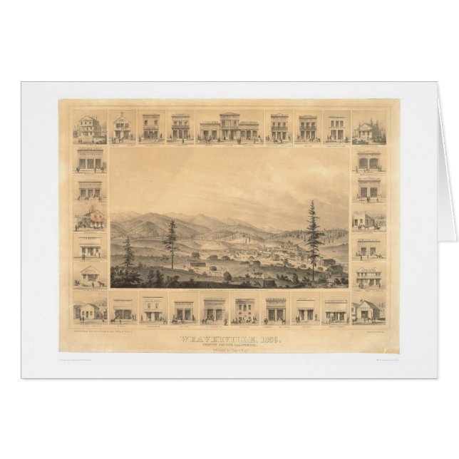 Weaverville, CA. Panoramic Map 1856 (1846A) (Front Horizontal)