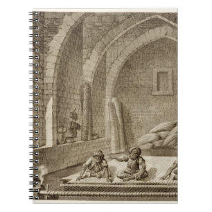 Weaving a Rug, from Volume II Arts and Trades of ' Spiral Notebook