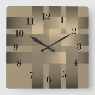 Weaving, ribbons , satin square wall clock