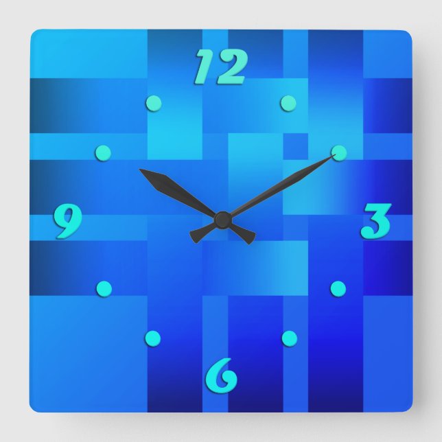 Weaving, ribbons , satin square wall clock (Front)