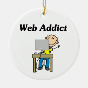 Web Addict Ceramic Tree Decoration