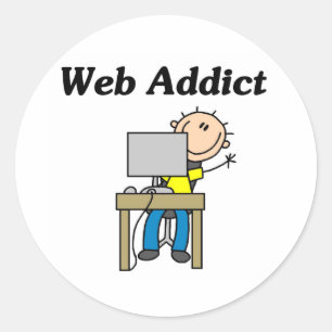 Web Addict Classic Round Sticker