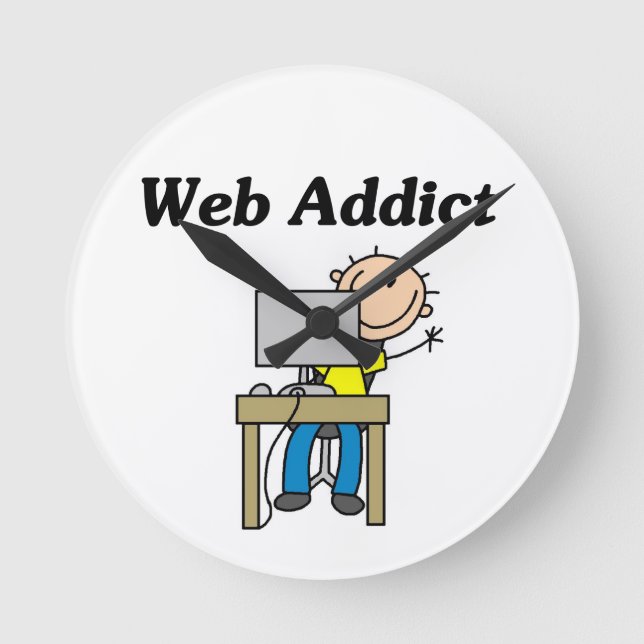 Web Addict Round Clock (Front)