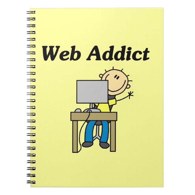 Web Addict Spiral Notebook (Front)