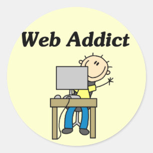 Web Addict Tshirts and Gifts Classic Round Sticker